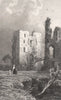 The Keep of Raglan Castle, Monmouthshire, Wales, by Henry Gastineau 1835 print
