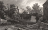 Pontneddfechan , Breconshire, Wales, by Henry Gastineau 1835 old antique print