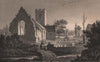 Llantwit Major, Glamorganshire, Wales, by Henry Gastineau 1835 old print