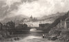 Merthyr Tydfil, Glamorganshire, Wales, by Henry Gastineau 1835 old print