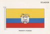 ECUADOR FLAGS. President's Standard 1958 old vintage print picture