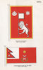 NEPAL FLAGS. The Royal Standard. Commander-in-Chief of the Army 1958 old print