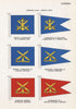 SWEDEN DEFENCE AREAS COMMAND FLAGS. General. Commodore. Coastal Artillery 1958