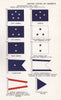 US NAVY FLAGS. Fleet Admiral. Admiral. Vice Admiral. Rear Admiral 1958 print