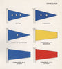 VENEZUELA FLAGS. Captain. Lieutenant Commander Squadron Division Flotilla 1958