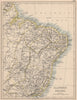 EASTERN BRAZIL. Bahia Minas Gerais Pernambuco Marabhao.  JOHNSTON 1895 old map