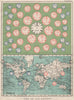 TIME OF ALL NATIONS. predates UTC/standard hourly time zones.  JOHNSTON 1900 map