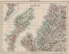 HEBRIDES. Skye Harris Lewis Uist Cromarty Highlands Scotland.  JOHNSTON 1900 map