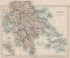 GREECE. Morea Thessaly Rumelia Cyclades Aegean Ionian Islands. JOHNSTON 1900 map