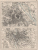 VIENNA & ROME. City plans. Wien. Roma. Austria. Italy. JOHNSTON 1900 old map