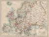 EUROPE POLITICAL. Austria-Hungary. United Sweden & Norway. JOHNSTON 1903 map