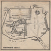 KENILWORTH CASTLE ground plan. Warwickshire. BAEDEKER. SMALL 1906 old map
