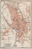 WORCESTER antique town city plan. St John's. Worcestershire. BAEDEKER 1927 map