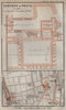 CERTOSA DI PAVIA ground plan. Italy. Torre del Mangano mappa. BAEDEKER 1913