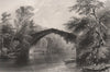 Bridge of Doon. Brig o'Doon, Ayrshire. Scotland. BARTLETT c1840 old print