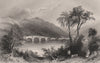 Auld Garth (Auldgirth) Bridge, Nithsdale. Scotland. BARTLETT c1840 old print
