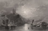 Tarbet, from Loch Fyne, looking west. Argyllshire. Scotland. ALLOM c1840 print