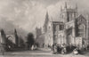 The New Church and Abbey, Dunfermline. Fifeshire. Scotland. ALLOM c1840 print
