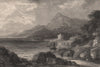 Loch Assynt and Ardvraick (Ardvreck) Castle, Sutherland, Scotland. FLEMING 1868