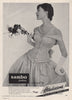 Sambo fashion, selected by Hendersons, Liverpool. Ball dress. Advert 1955