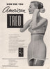New for you - American Treo corset. Fashion advert. BRITISH VOGUE 1955 print