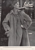 Ledux - always in Exclusive Fabrics. Travelwear coat. Fashion advert 1955