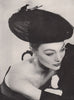 Women's fashion. Hat.. BRITISH VOGUE 1955 old vintage print picture