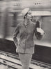 Women's fashion. Jacket. Train.. BRITISH VOGUE 1955 old vintage print picture