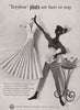 Terylene pleats are here to stay. ICI. Fashion advert. BRITISH VOGUE 1955