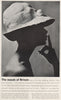 David Bailey photo. Hat by James Wedge. Fashion. BRITISH VOGUE 1963 old print