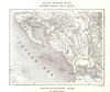 Southern Epirus. Corfu Paxos Arta. Greece. Sketch map 1885 old antique