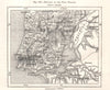 Estuary of the Tejo (Tagus). Lisbon Lisboa. Portugal. Sketch map 1885 old
