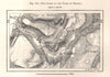 The Lakes of the Cluse of Nantua. Ain. Sketch map 1885 old antique chart
