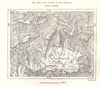 The Group of the Bernina. Switzerland. Sketch map 1885 old antique chart