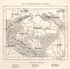 The Mountains of Bohemia. Czech Rep. Prague. Sketch map 1885 old antique