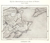 Monnickendam and the Island of Marken. Netherlands. Sketch map 1885 old
