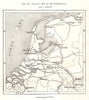 Railway Map of the Netherlands. Sketch map 1885 old antique plan chart