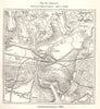 Reading town plan from the Ordnance Survey. Berkshire. Sketch map 1885 old