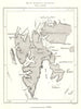 Spitsbergen Archipelago. Svalbard Norway arctic. Sketch map 1885 old