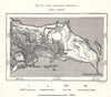 The Absheron Peninsula. Azerbaijan. Sketch map 1885 old antique plan chart