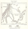 Nanjing town plan. China. Sketch map 1885 old antique vintage chart