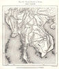 Trade Routes of Burma Myanmar Indochina. Sketch map 1885 old antique chart