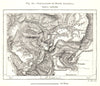 Populations of South Abyssinia. Ethiopia. Sketch map 1885 old antique