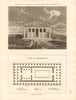 ATHENS. Vue de la façade anterieure du Parthenon. Plan du Parthenon 1832 print