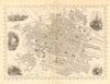 Town/city plan of BRUSSELS by TALLIS & RAPKIN. Vignette views c1855 old map