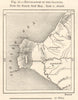Bifurcation of Gastuni / Gastouni. Greece sketch map. SMALL 1885 old
