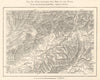 The supposed old bed of the Piave river. Belluno. Italy sketch map 1885