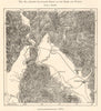 Ancient Lacustrine Basins of the Tiber and Topino. Italy. Sketch map 1885
