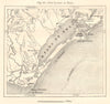 Lagoon / Étang de Thau. Cap d'Agde Sète Frontignan. Herault. Sketch map 1885