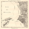 Roadstead of / Rade de Marseilles. Bouches-du-Rhône. Sketch map 1885 old